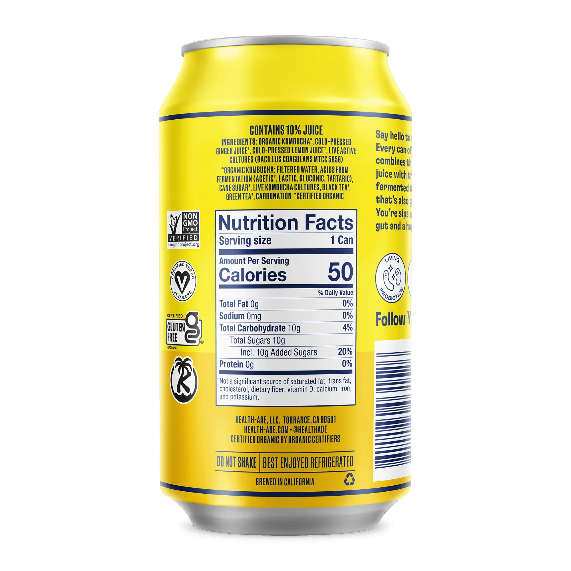 Ginger-Lemon Kombucha in Cans - Image 5