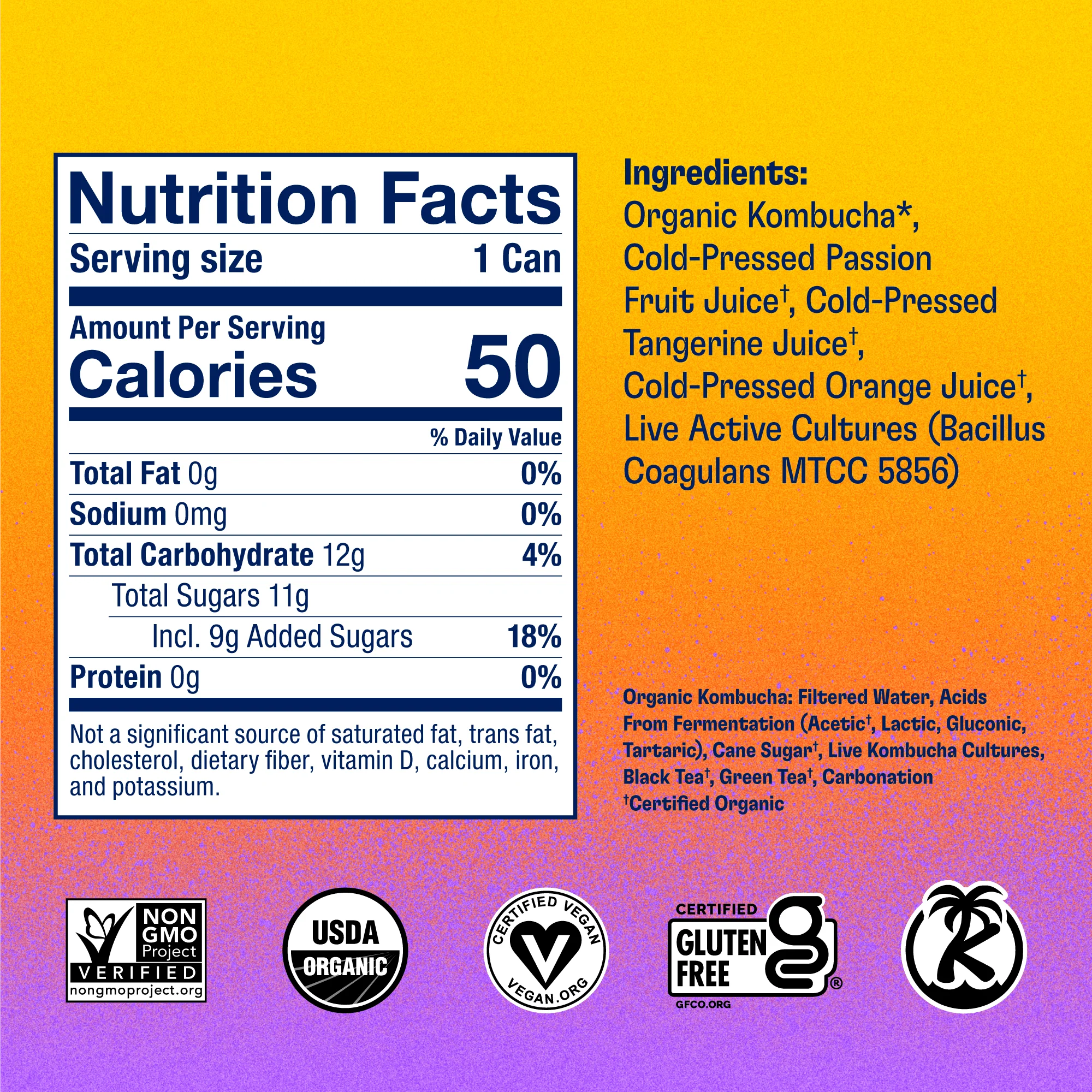 Passion Fruit-Tangerine Kombucha in Cans - Image 10