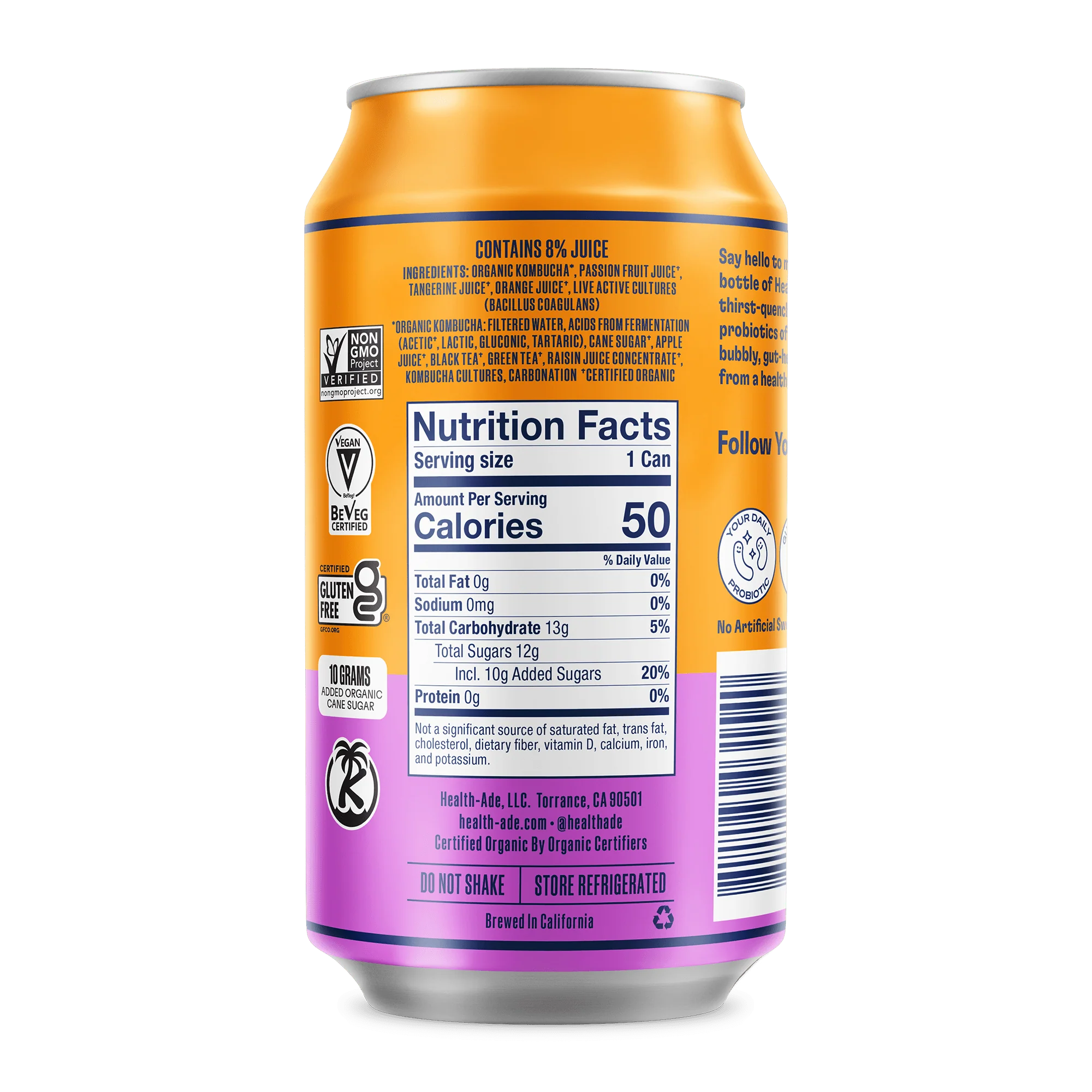 Passion Fruit-Tangerine Kombucha in Cans - Image 12
