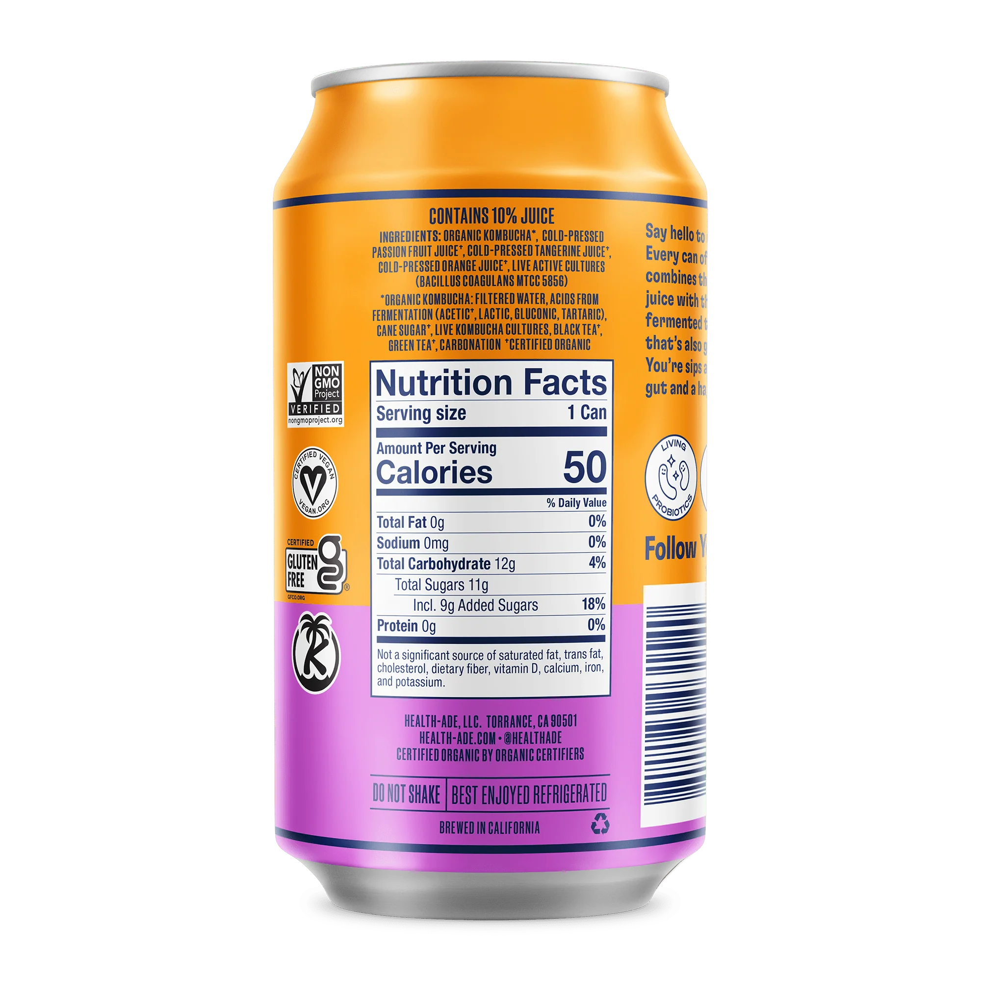 Passion Fruit-Tangerine Kombucha in Cans - Image 5
